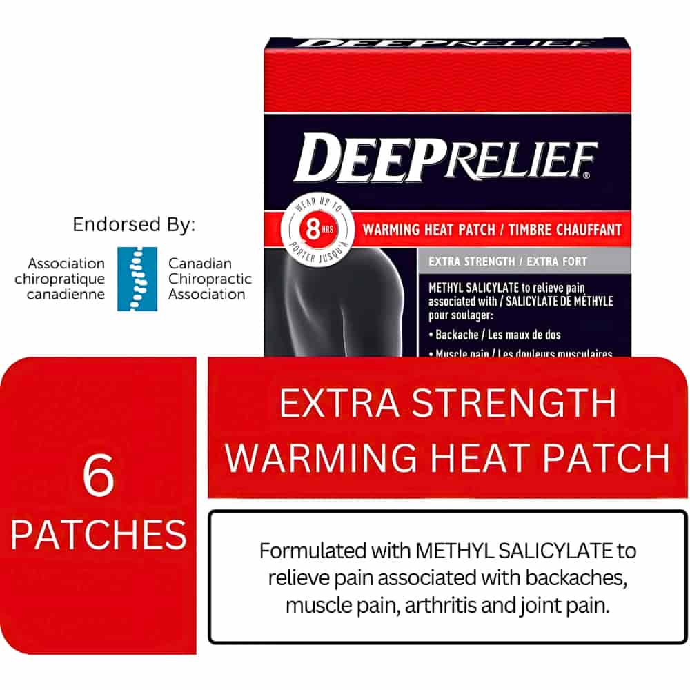 Deep Relief Extra Strength Warming Heat Pain Relief Patch - 6s