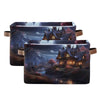 Castle in Magic Storage Basket Large Bin Laundry Boxes Toys Foldable Home Organizer Bag 14.2x10.2x8.3 Inches 2 PCs