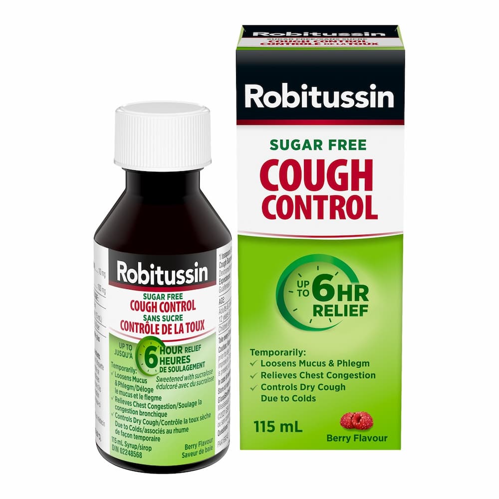 Robitussin DM Cough Control for People with Diabetes - 115ml