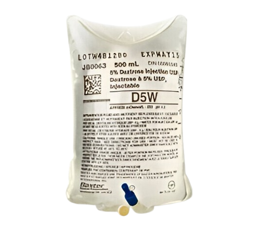 Dextrose Solution, 5% in water, 500ml - 24/Case