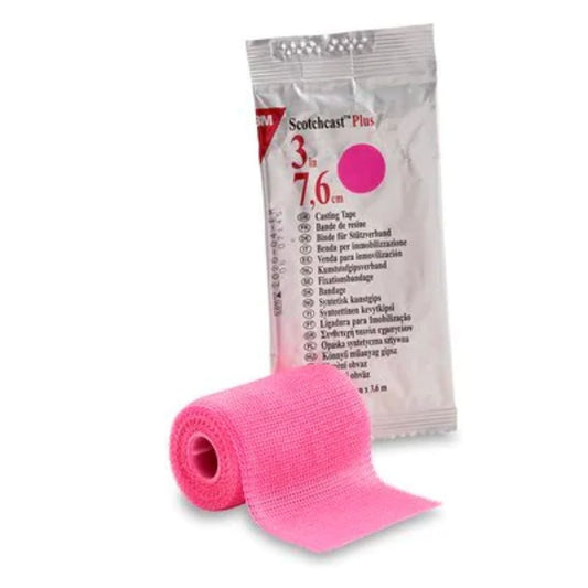3M™ Scotchcast™ Plus Casting Tape, Bright Pink, 3" x 4yds (Box 10 pcs)