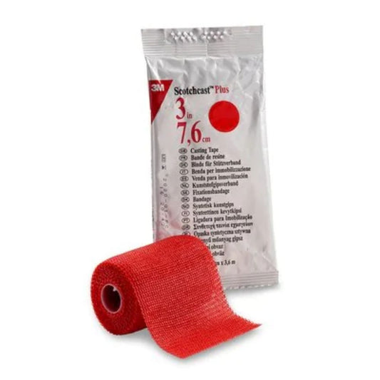 3M™ Scotchcast™ Plus Casting Tape, Red, 3" x 4yds (Box 10 pcs)