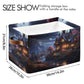 Castle in Magic Storage Basket Large Bin Laundry Boxes Toys Foldable Home Organizer Bag 14.2x10.2x8.3 Inches 2 PCs