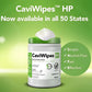 CaviWipes HP Surface Disinfectant Cleaner Peroxide Based Manual Pull Wipe 160 Count Canister Scented NonSterile