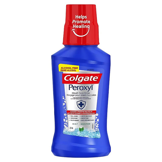 Colgate Peroxyl  Mouth Sore Alcohol Free Oral Rinse, Mint, 237 mL
