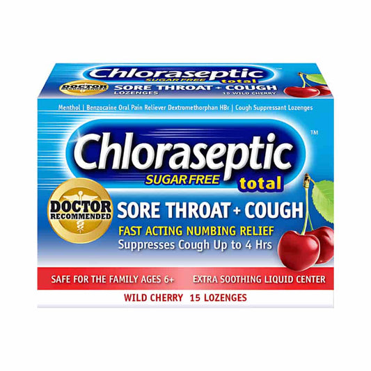 Chloraseptic Sore Throat Lozenges Sucrose Free Berry Cherry