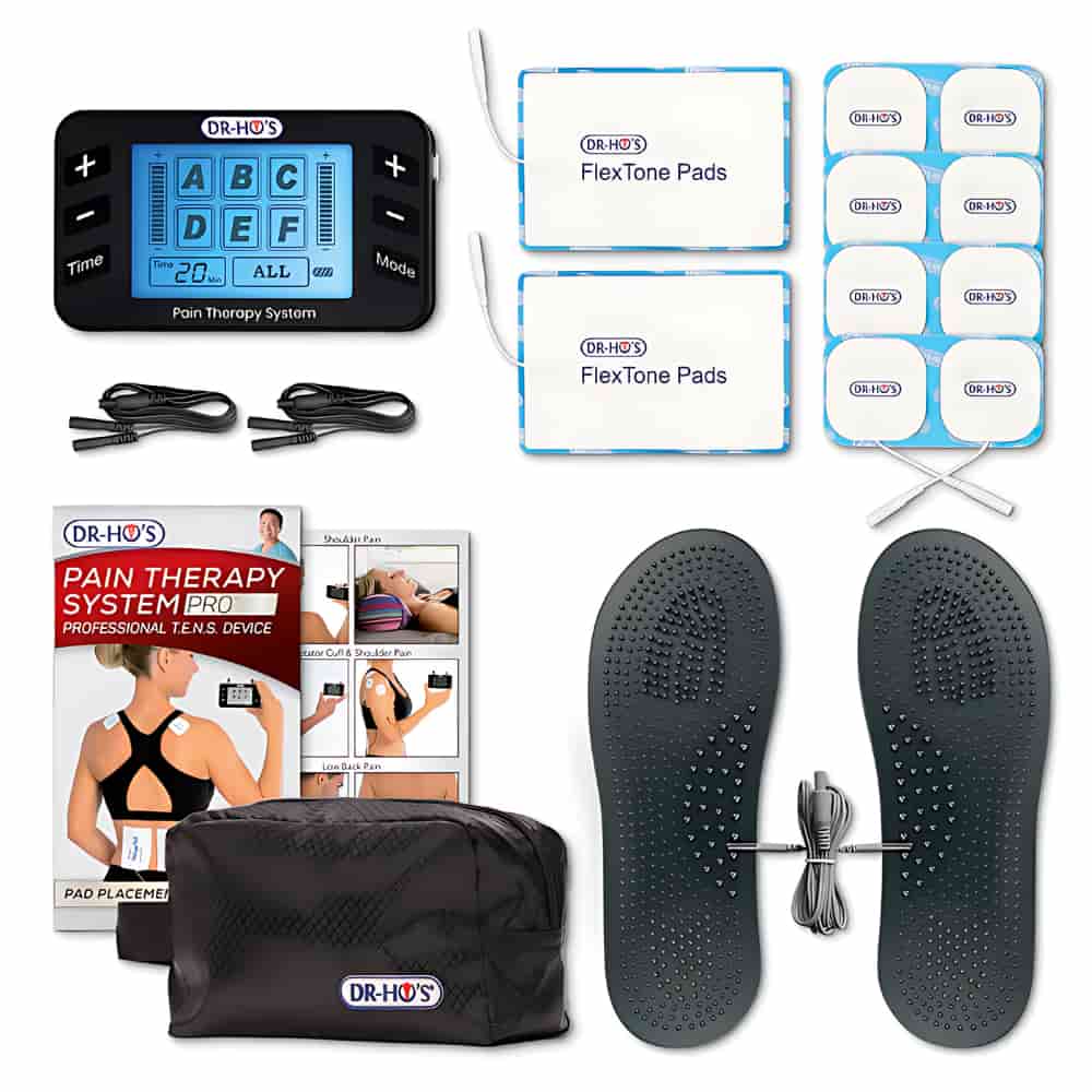 DR-HO'S  Pain Therapy System Pro Basic Package TENS Machine Unit PTS-IV (Black)