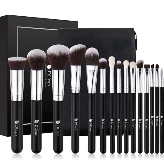 Classic Black Essential Face & Eye Brush Set