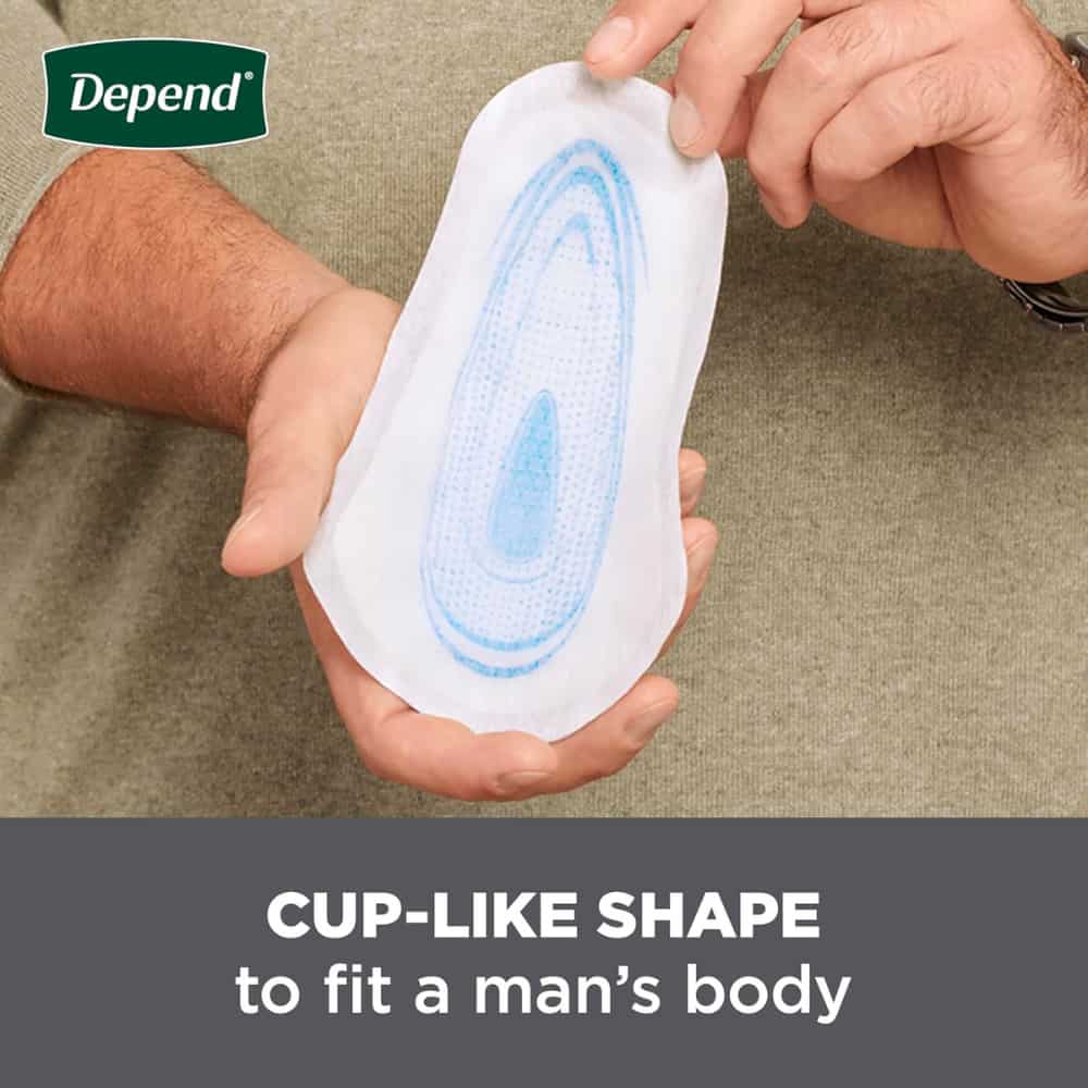 Depend Shields Incontinence Liners for Men - Light Absorbency - 58 Count
