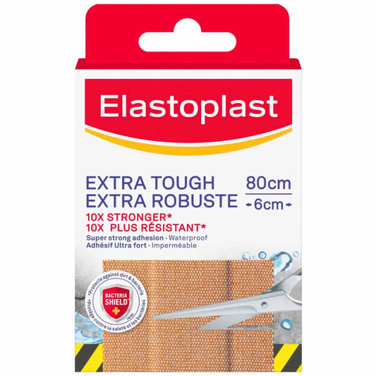 Elastoplast Extra Tough Waterproof Dressing Strips 6cmx8cm 8s (Relaunch)