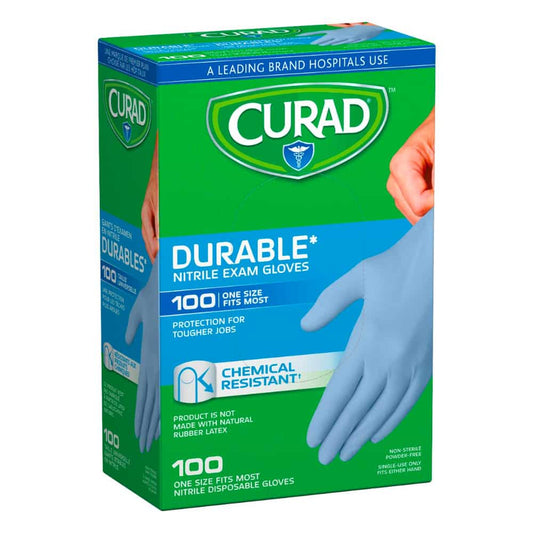 Curad Nitrile Powder Free Exam Gloves - 100's