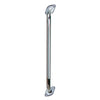 Chrome Knurled Grab Bar with Rotating Flange 24"