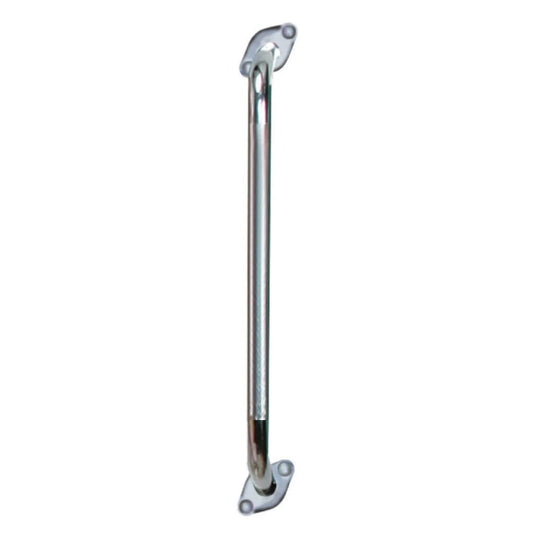 Chrome Knurled Grab Bar with Rotating Flange 24"