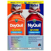 Vicks DayQuil & NyQuil SEVERE Cold & Flu Medicine, Relief for Headache, Fever, Sore Throat, Minor Aches & Pains, Nasal Congestion, Sinus Pressure, Stuffy Nose, and Cough, Co-Pack, 2 x 12 OZ