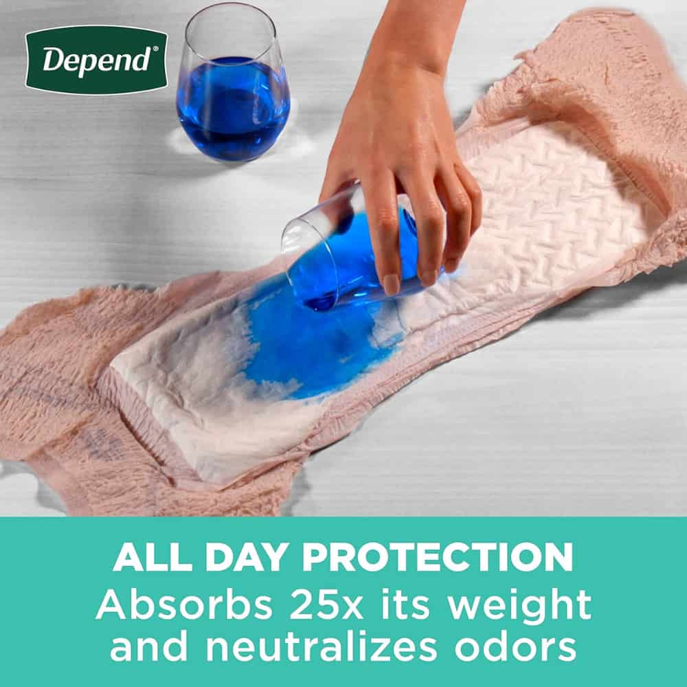 Depend Night Defense Adult Overnight Incontinence Underwear for Women - Blush - Small - 16 Count