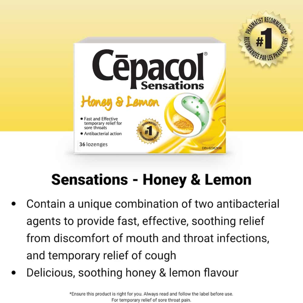 Cepacol® Sensations Honey and Lemon, Sore Throat  Lozenges, 36 ct