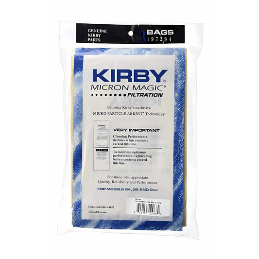 9 Kirby Sentria Micron Magic G3-6 G4 G5 Vacuum Bags 197394 + 1 kirby belt 301291