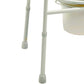 Deluxe All-In-One Welded Steel Commode with Plastic Armrests
