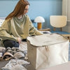 Magic Canvas Cotton Large Storage Bag For Bedding Sheets Blankets Winter Clothes Storage Bag