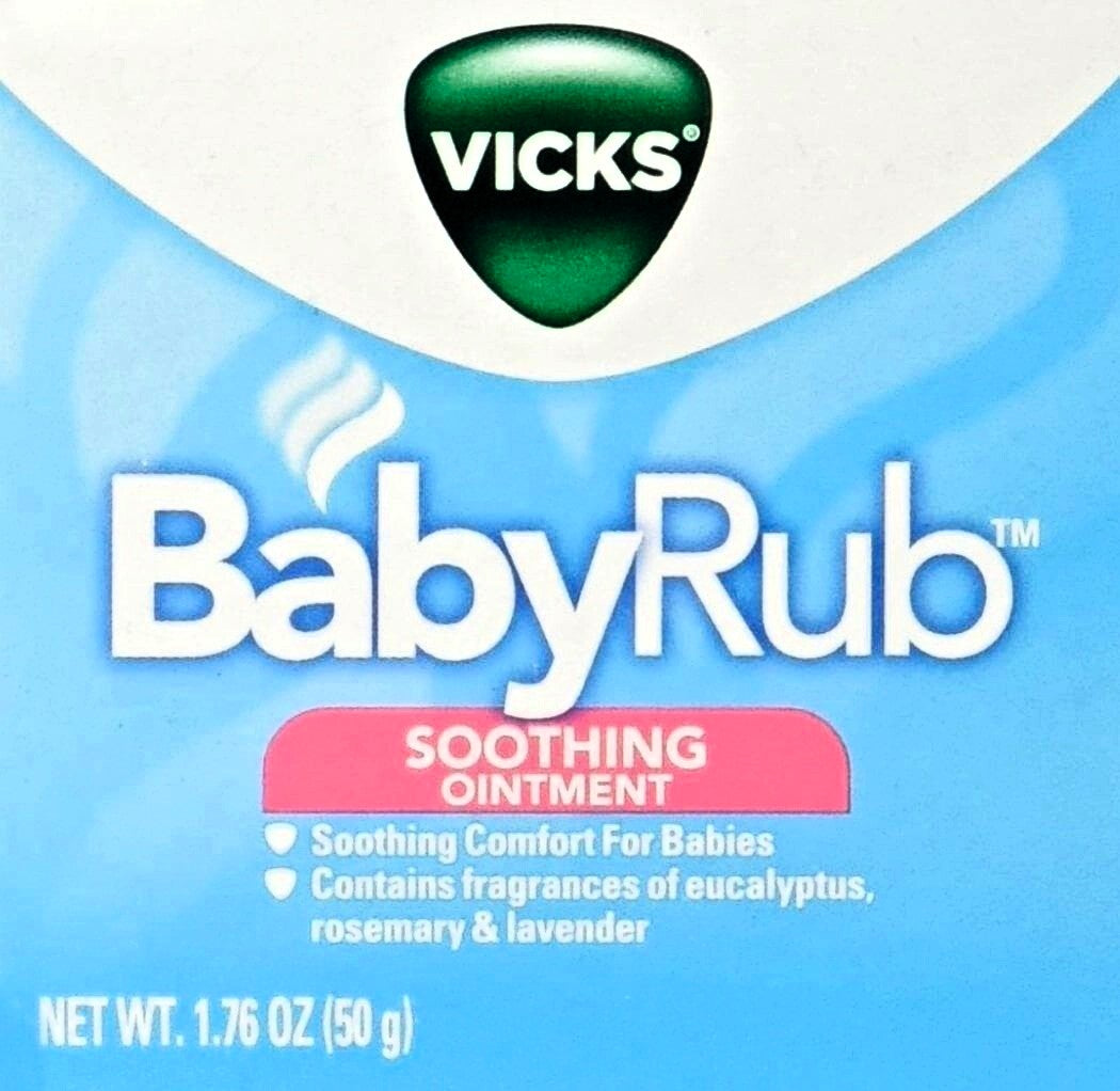 Vicks Babyrub Chest Rub Ointment Safe Cough Relief Vaporub 1.76 Oz