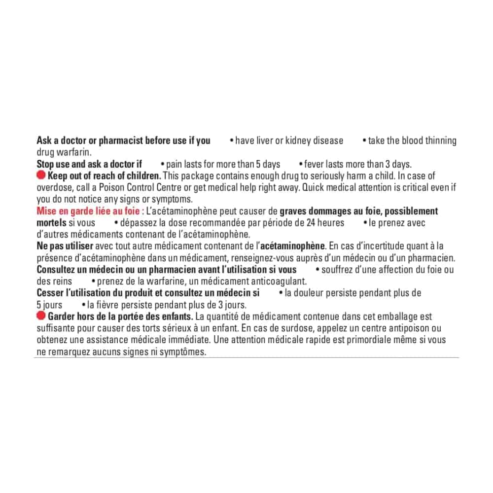 ACET acetaminophen for fever and pain