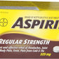 ASPIRIN Regular Strength 325mg, Fast & Effective Relief of Headaches, Joint & Body Pain, Fever, Pain from Cold & Flu, 200 Tablets