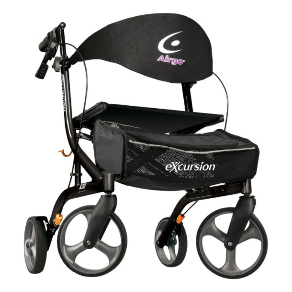 Airgo eXcursion™ X20 Lightweight Side-fold Rollator, Pearl Black