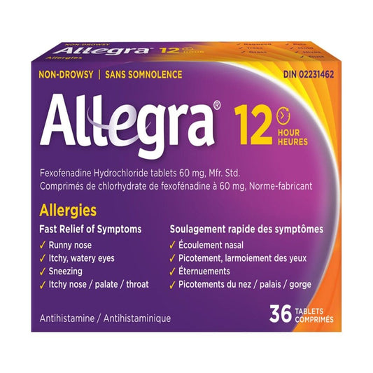 Allegra 12 Hours Tablets - 60mg - 36's