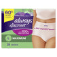 Always Discreet Maximum Protection Incontinence Underwear - Large - 28's