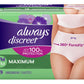 Always Discreet Maximum Protection Incontinence Underwear - Small/Medium - 19's