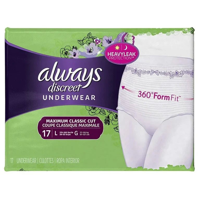 Always Discreet Underwear Maximum - Large - 17's
