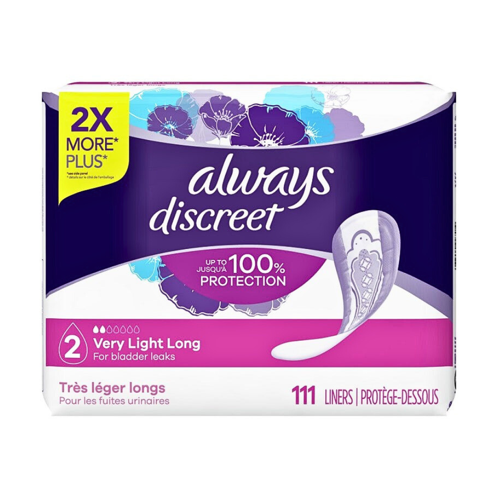 Always Discreet Up To 100% Protection Liner - Very Light Long - 111s