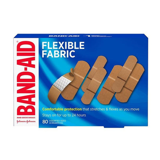 BAND-AID Flexible Fabric Bandages - Assorted Sizes - 80's