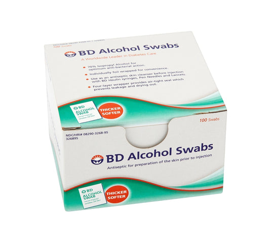 BD Alcohol Swabs 100 Ct