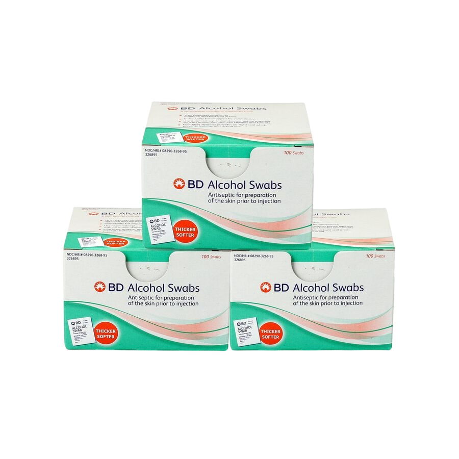 BD Alcohol Swabs 100 Each (Pack of 3)