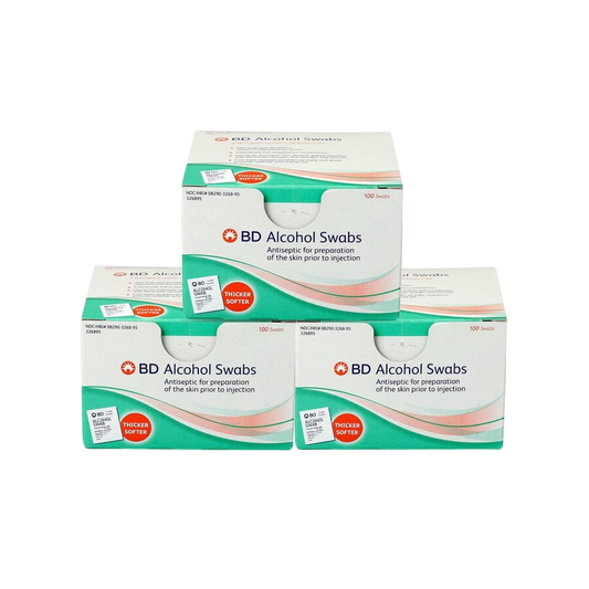 BD Alcohol Swabs 100 Each (Pack of 3)