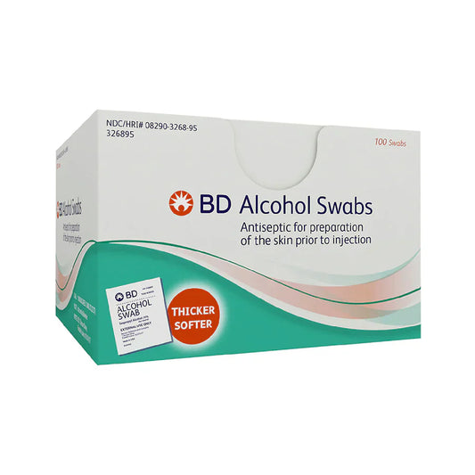 BD Alcohol Swabs 2 Boxes of 100 | Alcohol Prep Pads | Alcohol Swabs Individually Wrapped | 70 Percent Isopropyl Alcohol Sanitizer | Sterile Swabs | Antiseptic Skin Cleanser | First Aid Alcohol Wipes