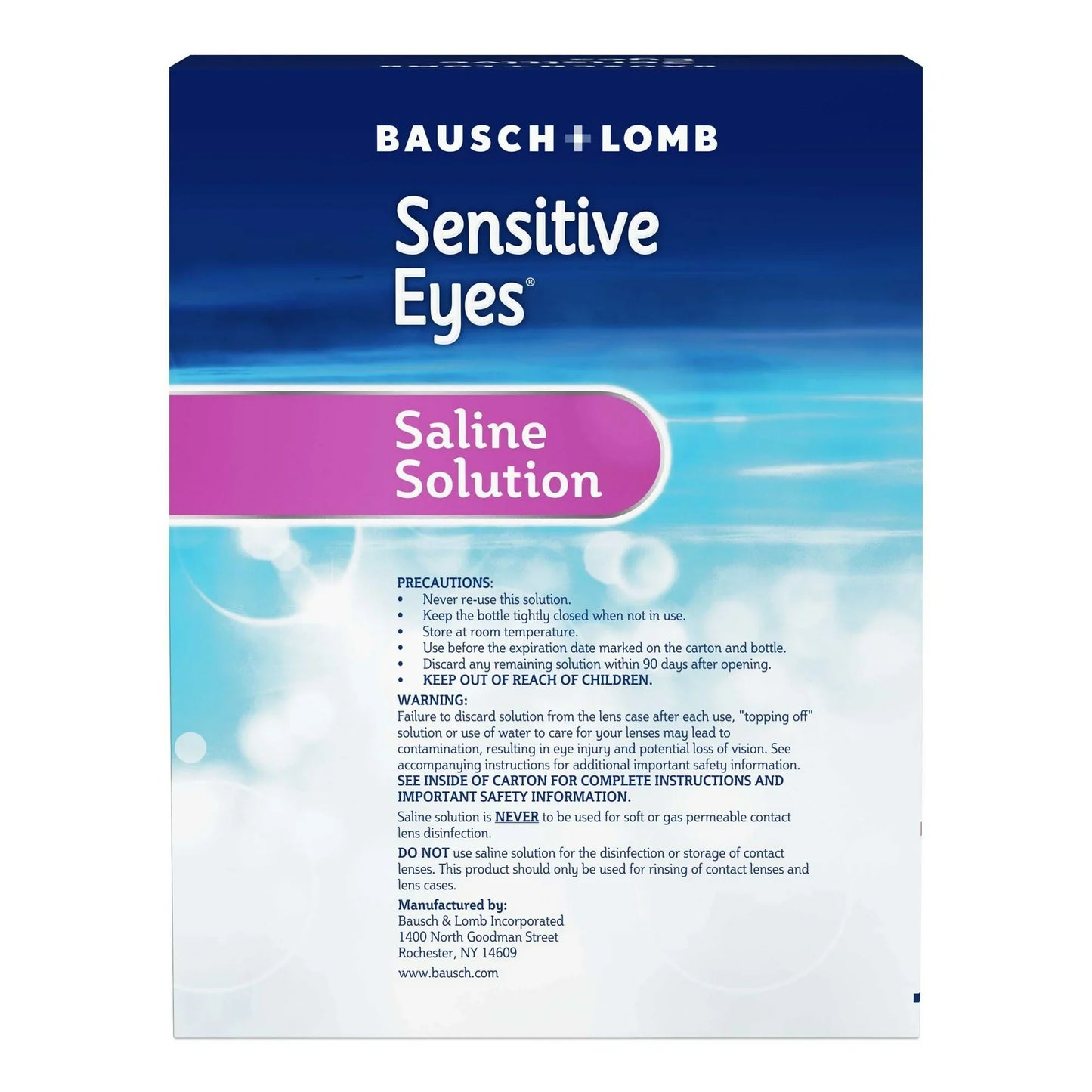 Bausch & Lomb Multi-Purpose Solution - Sensitive Eyes - 2 x 355ml