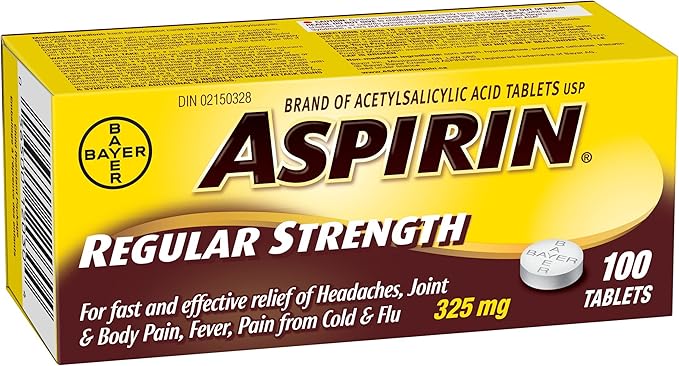 Bayer Aspirin Regular Strength Tablets 325mg - 100's