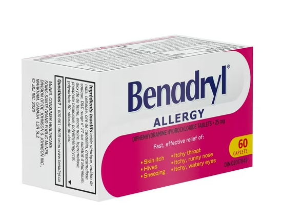 Benadryl Allergy Caplets - 60's