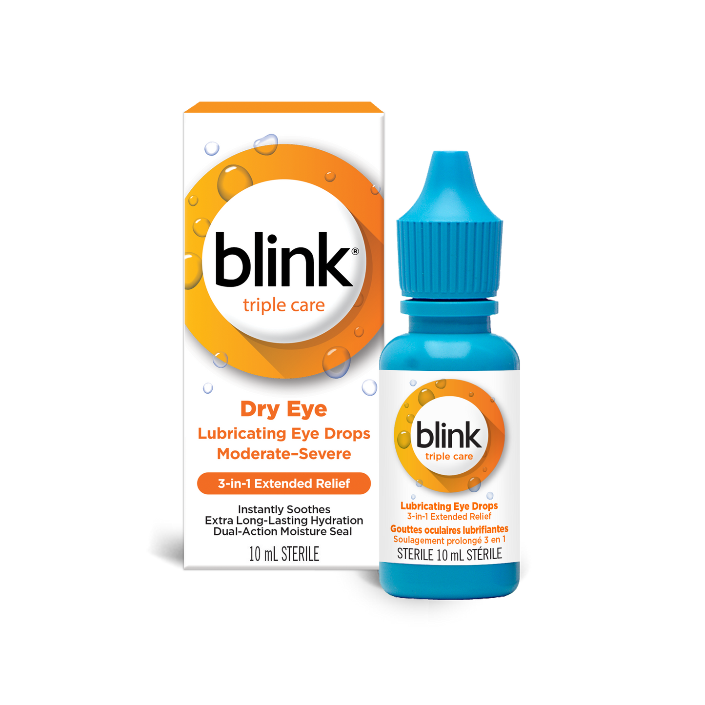 Blink Triple Care 3-in-1 Extended Relief Lubricating Eye Drops - 10ml