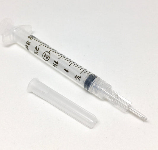 Blunt Plastic Luer-Lok Cannula, 3cc/mL Syringe - Box 100 pcs