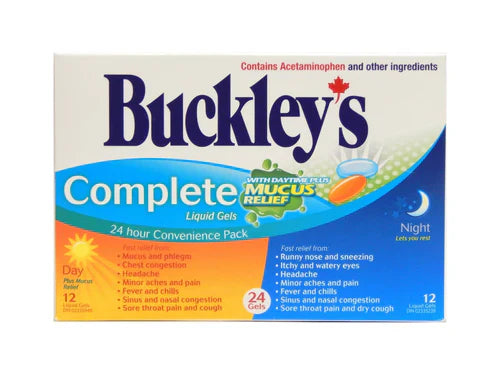 Buckley's Complete + Mucus Relief Day/Night Liquid Gel Capsules - 24's Good