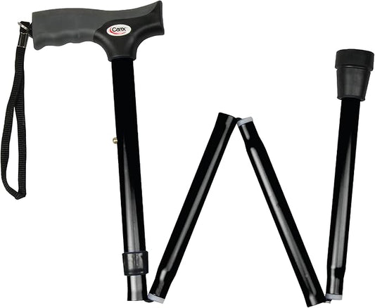 CAREX FOLDING CANE, BLACK
