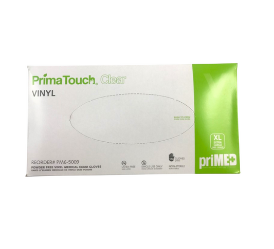 Gloves, Vinyl Powder Free (PrimaTouch® Clear), Extra Large - 150/Box
