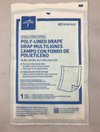Drape, Non-Fenestrated, Sterile 18in. x 26in., Blue/White - 50/Box