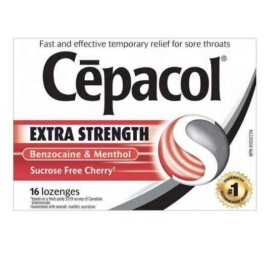 Cepacol® Extra Strength Sucrose Free Cherry, Sore Throat Lozenges, 16 ct