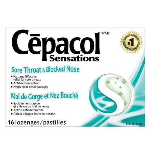 Cepacol Sensations Lozenges Sore Throat and Nose  - 16s