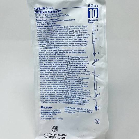 Clearlink Continu-Flo Solution Set, 10Drops/mL