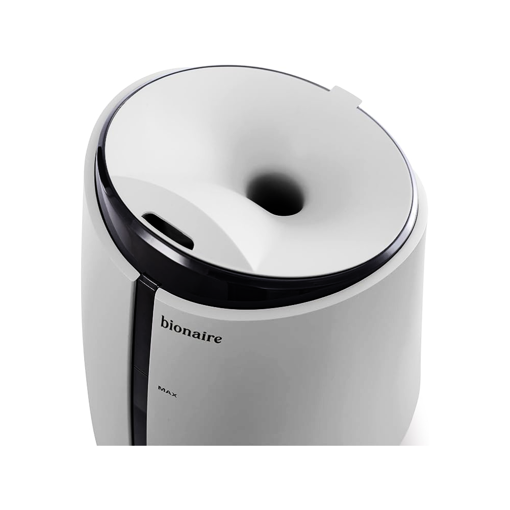 Compact ultrasonic top fill humidifier with sleek design